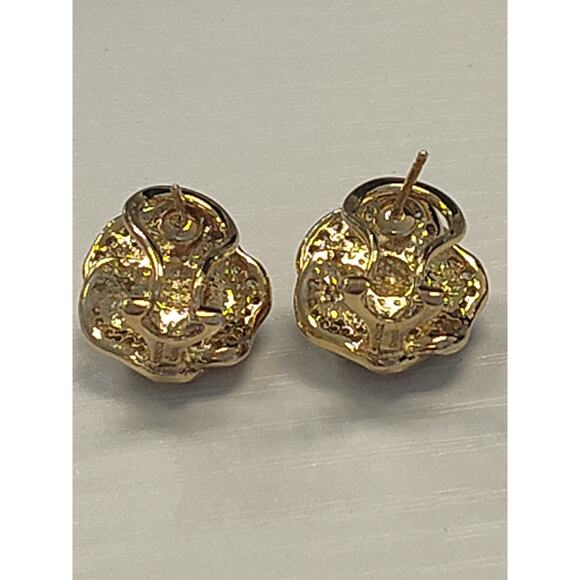 Lot Of 7 Gold Tone Jewelry 925 Sterling Silver 2 Necklaces 5 Pairs Earrings 165g - Picture 11 of 16